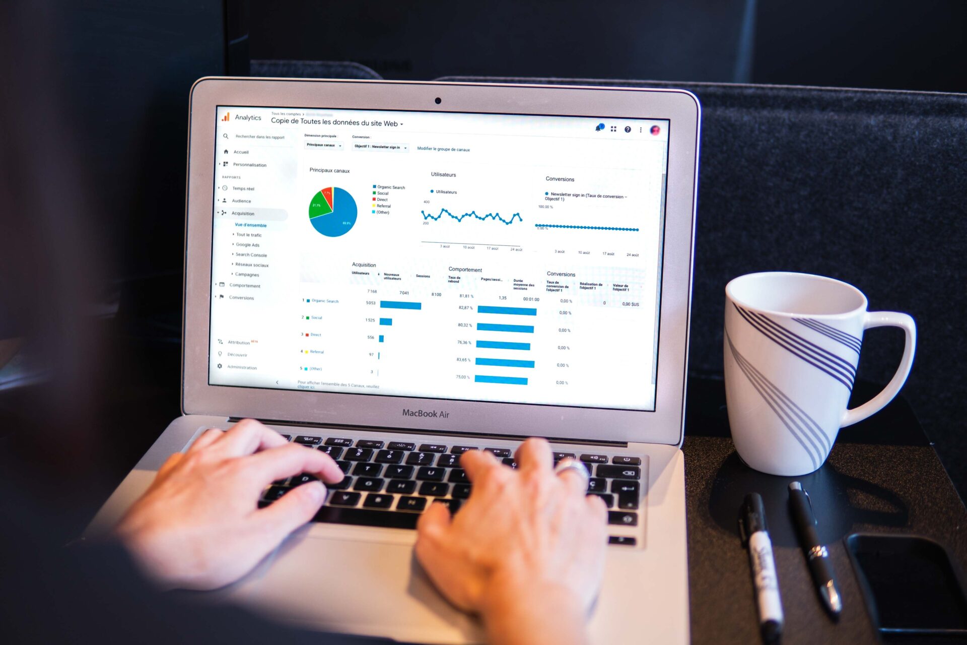 Marketing Strategies On Laptop